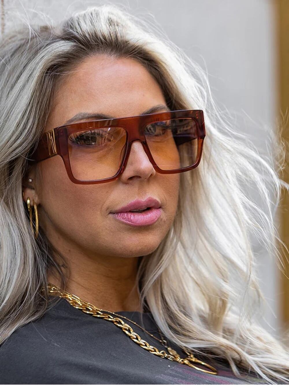 New Anna Karin Karlsson Mr 3Am Stories Fudge Gold Brown Unisex Sunglasses